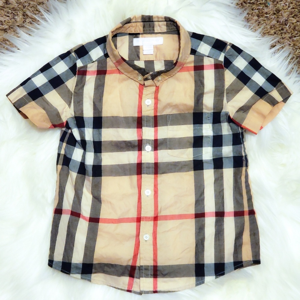 SOLD 🧸Boys Burberry Check Button Down🧸